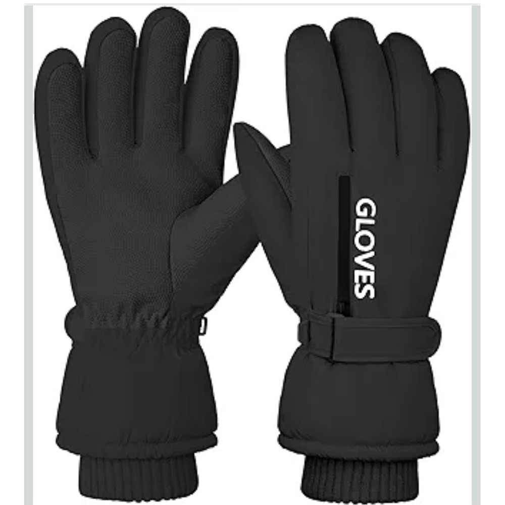 Womens Winter Outdoor Warm Gloves Waterproof Windproof Touchscreen Black Small